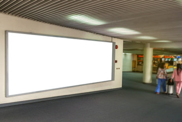 Blank advertising, Blank board for large media and public relations within the office building.