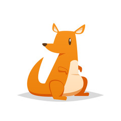 Cute kangaroo vector isolated