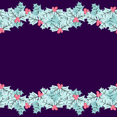 Holly seamless border