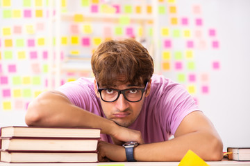 Student preparing for exams with many conflicting priorities 