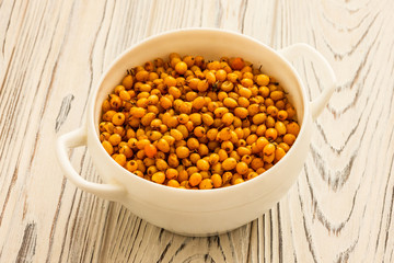 sea-buckthorn autumn berry in the bowl