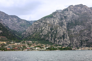 Fototapeta premium Mountain landscape view, Lombardy Italy. Maggiore lake