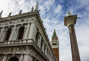 Fototapeta na wymiar Venice architecture, San Marco square Campanilla, Italy