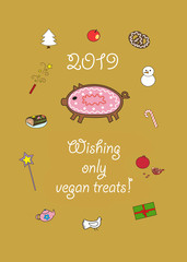 2019 Year of the Pig. Vegan treats