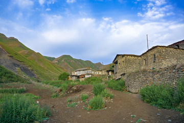 Fragment of mountain village