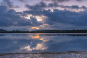 Early Morning Rain Clouds over the Bay