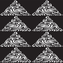 Abstract Pattern in Oriental Style Elegant pattern of flowing lines The unusual idea of packaging, tiles, wallpaper, textiles Handmade