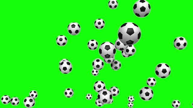 3d rendered animation of bouncing football ball