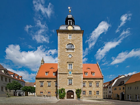 Das alte Rathaus in Querfurt, Sachsen-Anhalt, Deutschland 