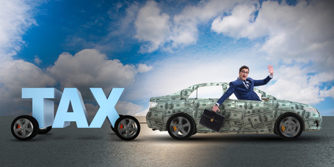Business concept of tax payments burden