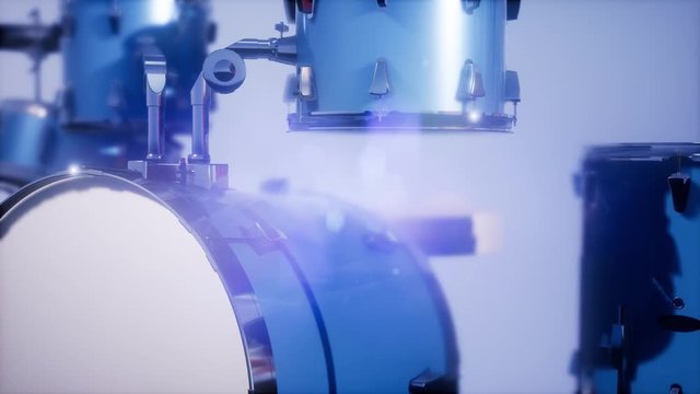 4k drum set with DOF and lense flair