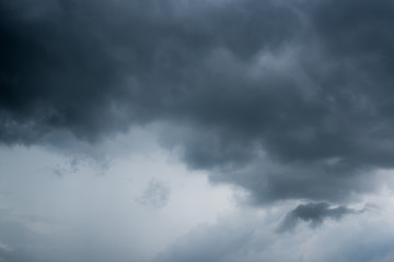 dark storm clouds with background,Dark clouds before a thunder-storm.