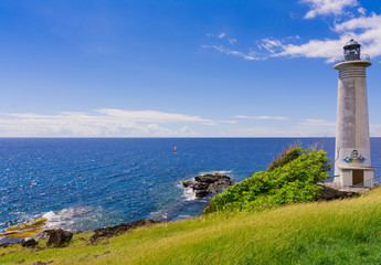 Caribbean sea view at Vieux-Fort, southernmost point of Guadeloupe