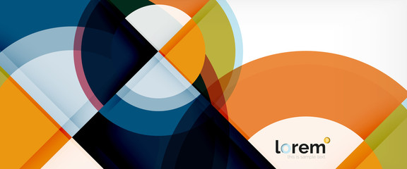 Fototapeta premium Circle abstract background, geometric modern design template