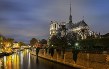 Fototapeta na wymiar The Notre Dame is historic Catholic cathedral, one of the most visited monuments in Paris.