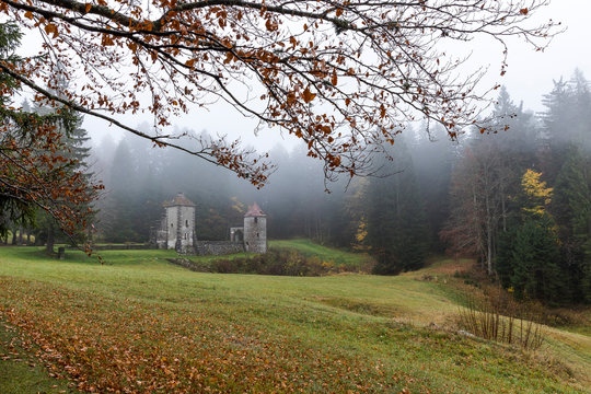 Remains of small castle on Masun, Ilirska Bistrica, Knežak, Slovenia