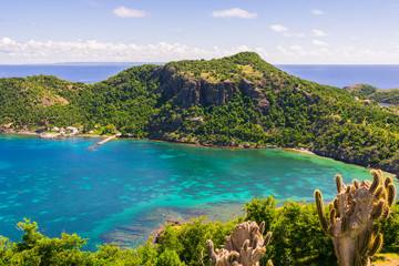 Panoramic view of Terre-de-Haut Island, Les Saintes, Guadeloupe archipelago - obrazy, fototapety, plakaty