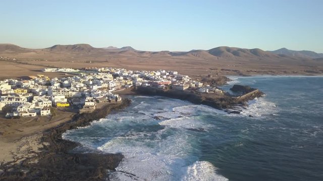 aerial view of the El Cotillo coast