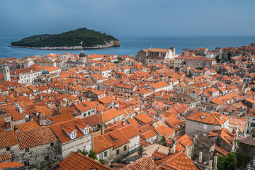 Fototapeta na wymiar Historical old houses in Dubrovnik