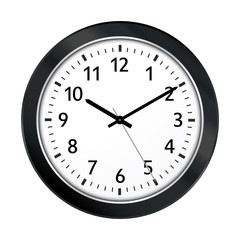 Black Clock Icon with Classical 10 Past 10 Adjustment