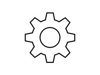 simple gear illustration symbol vector
