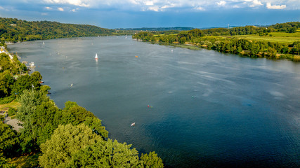 Luftaufnahme vom Kemnader See in Essen, Deutschland