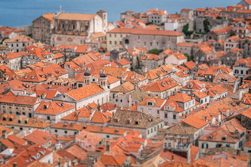 Fototapeta na wymiar View of the old houses in Dubrovnik