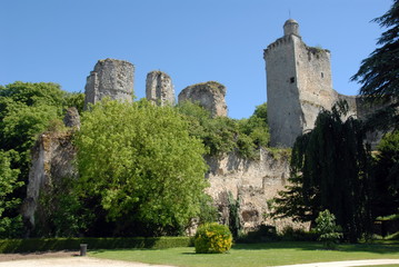 Fototapeta na wymiar Enceinte médiévale du château, Ville de Vendôme, département du Loir-et-Cher, France