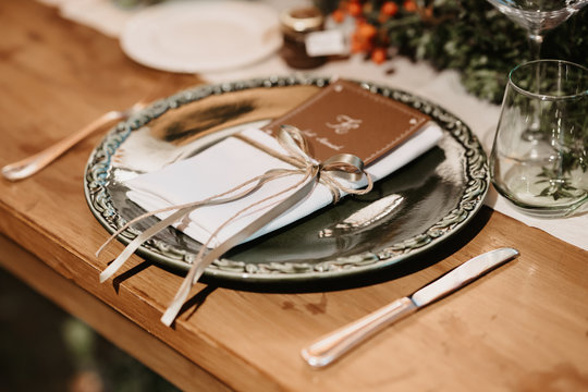 table with wedding decorations