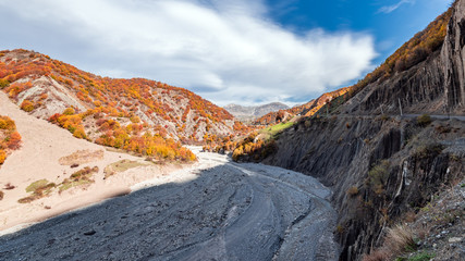 Bed of the mountain river