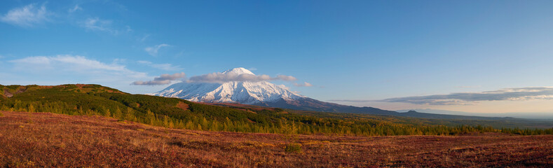 Fototapeta premium Tolbachik is a volcanic complex on the Kamchatka Peninsula in the far east of Russia.