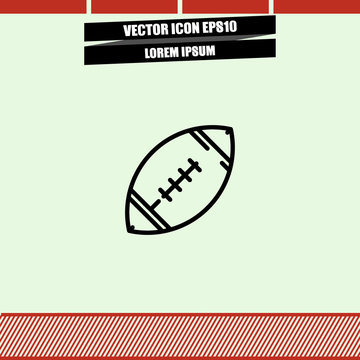 American football ball icon vector