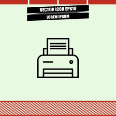 Print icon vector