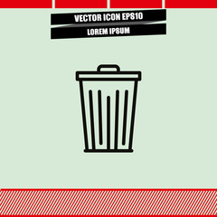 Trash icon vector