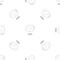 Potato pattern seamless vector repeat geometric for any web design