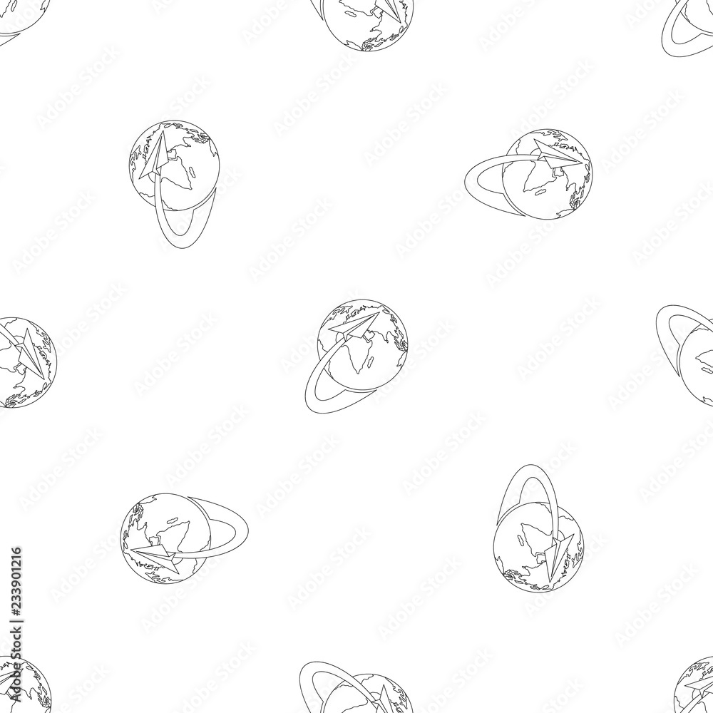 Poster around the earth pattern seamless vector repeat geometric for any web design