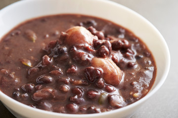 Korean sweet red bean porridge 