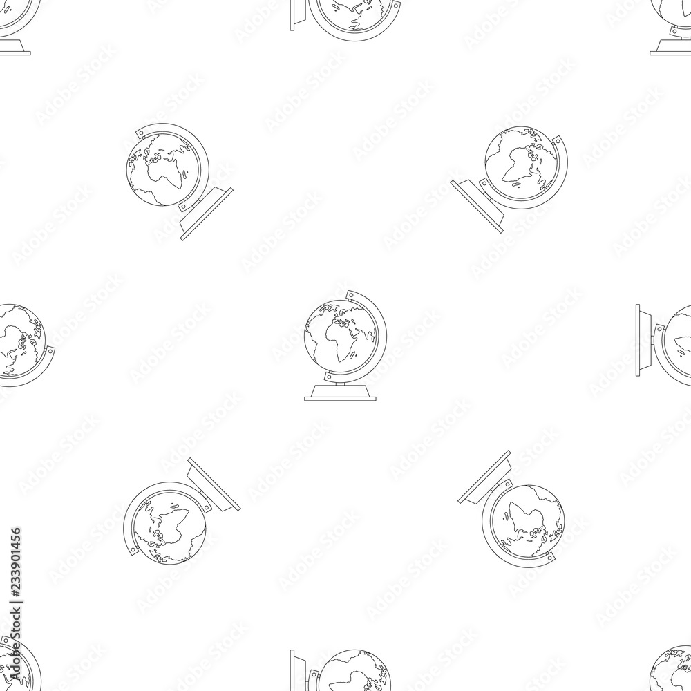 Poster globe pattern seamless vector repeat geometric for any web design