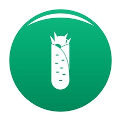 Shawarma icon. Simple illustration of shawarma vector icon for any design green
