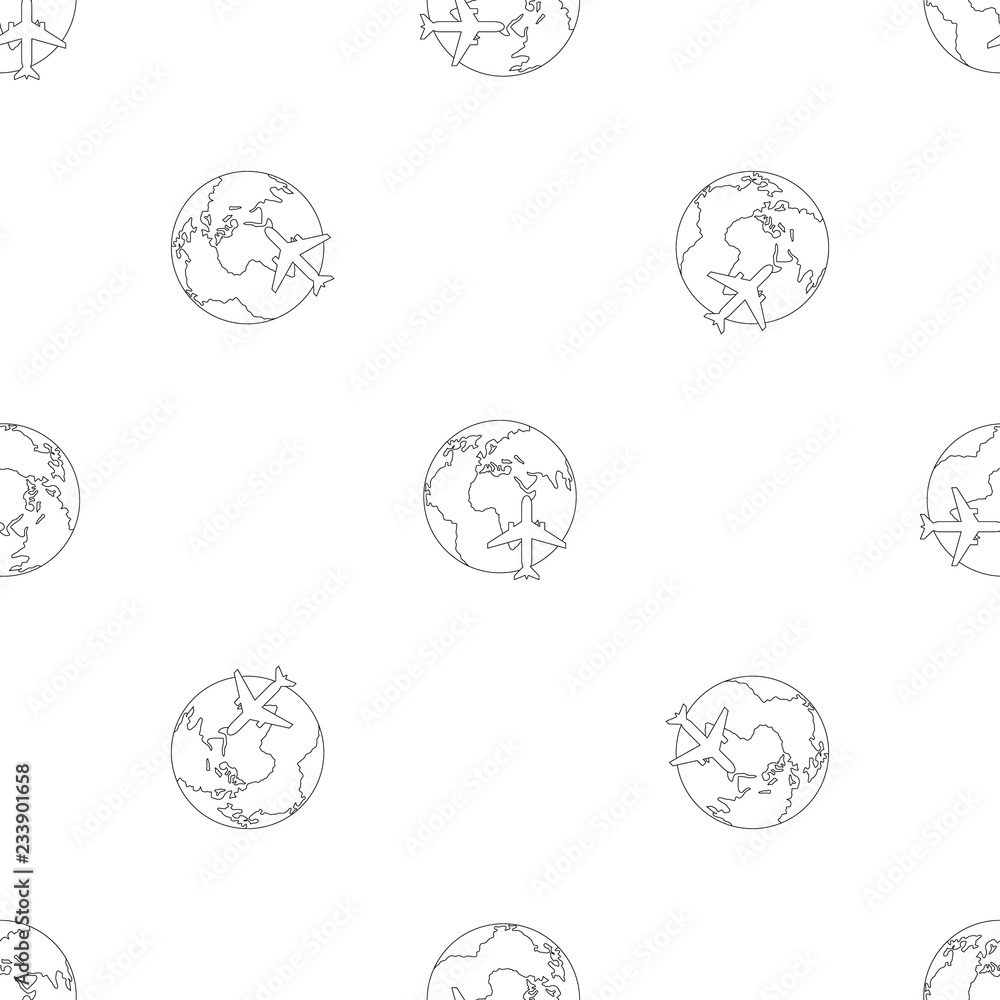 Poster world tourism pattern seamless vector repeat geometric for any web design
