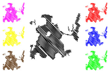 Dallas City ( United States cities, United States of America, usa city) map vector illustration, scribble sketch City of Dallas map