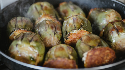 stuffed artichoke, italian cuisine