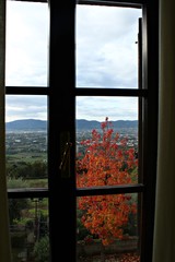 Fototapeta premium Italy, Tuscany: Closed window on the autumn.