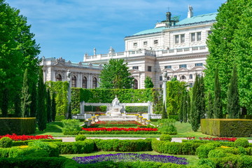 Volksgarten park and Burg theatre, Vienna, Austria
