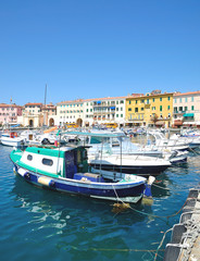 Fototapeta na wymiar im Hafen von Portoferraio auf der Insel Elba,Toskana,Mittelmeer,Italien