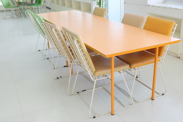 Library table for reading at the university