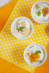 Baked eggs with mushrooms