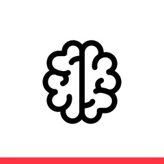 Brain icon, vector illustration