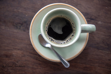 A cup of coffee on the table