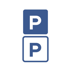 Parking zone vector icon. Parking transport area symbol